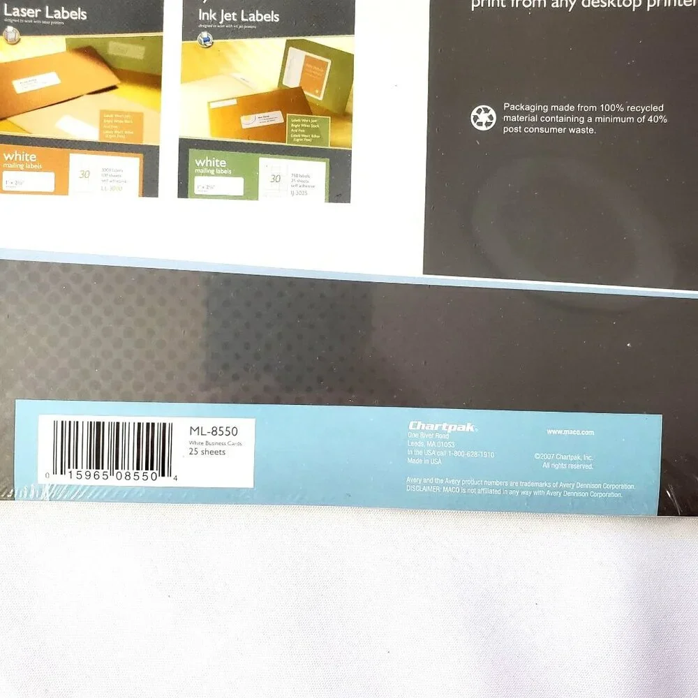 Maco Laser & Ink Jet Business Cards 2